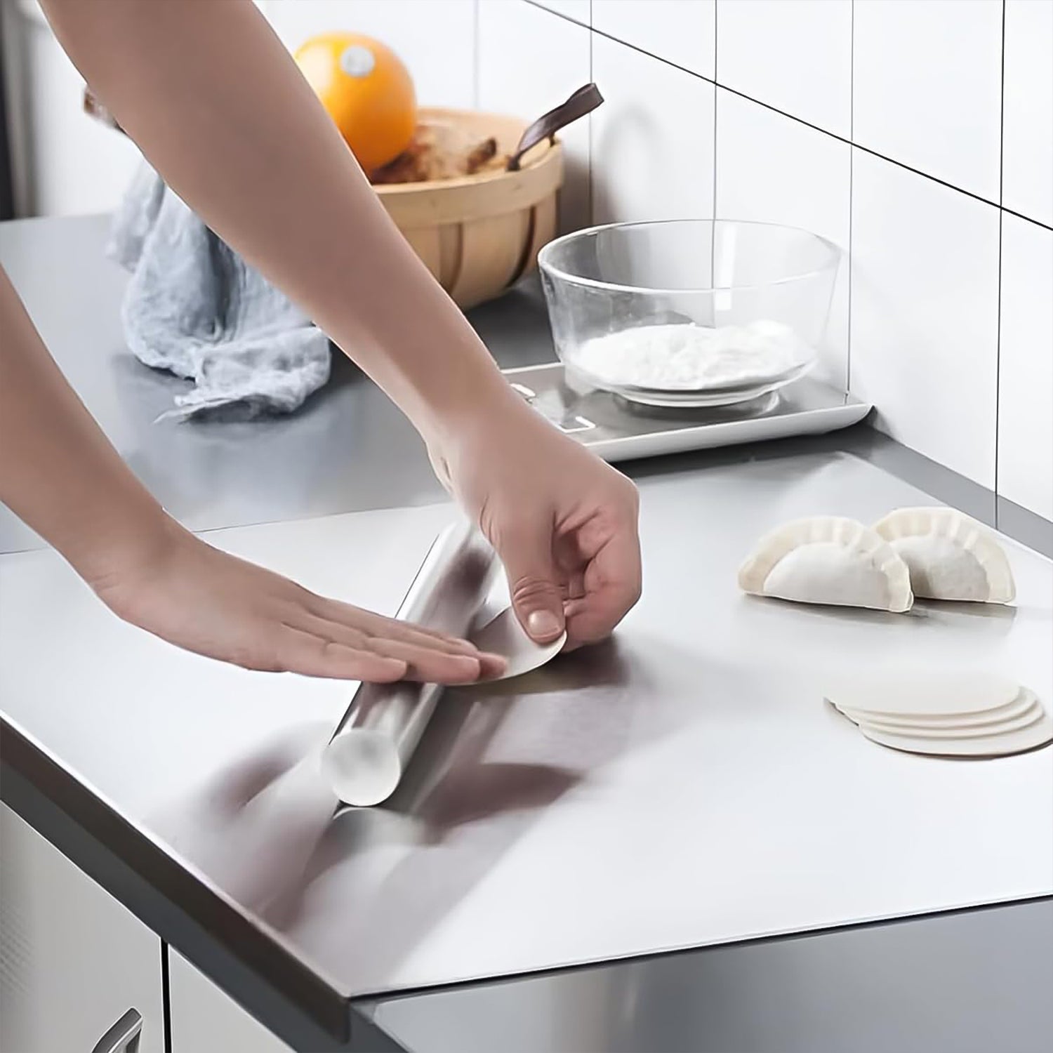Premium Stainless Steel Anti-bacterial Chopping Board For Kitchen (1 Pc) Premium Stainless Steel Anti-bacterial Chopping Board For Kitchen (1 Pc)